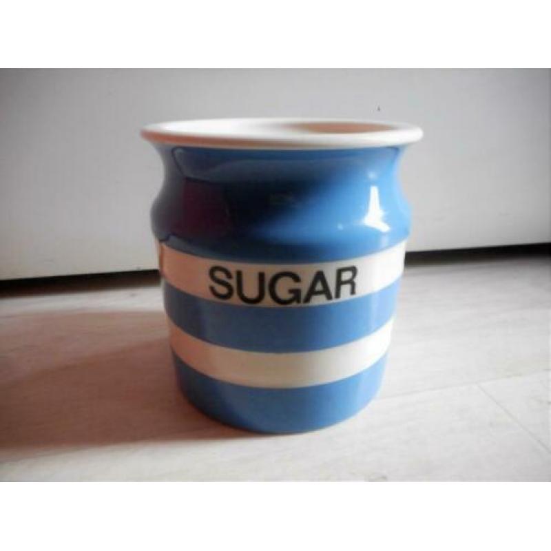 Cloverleaf / T. G. Green Cornishware voorraadpot sugar