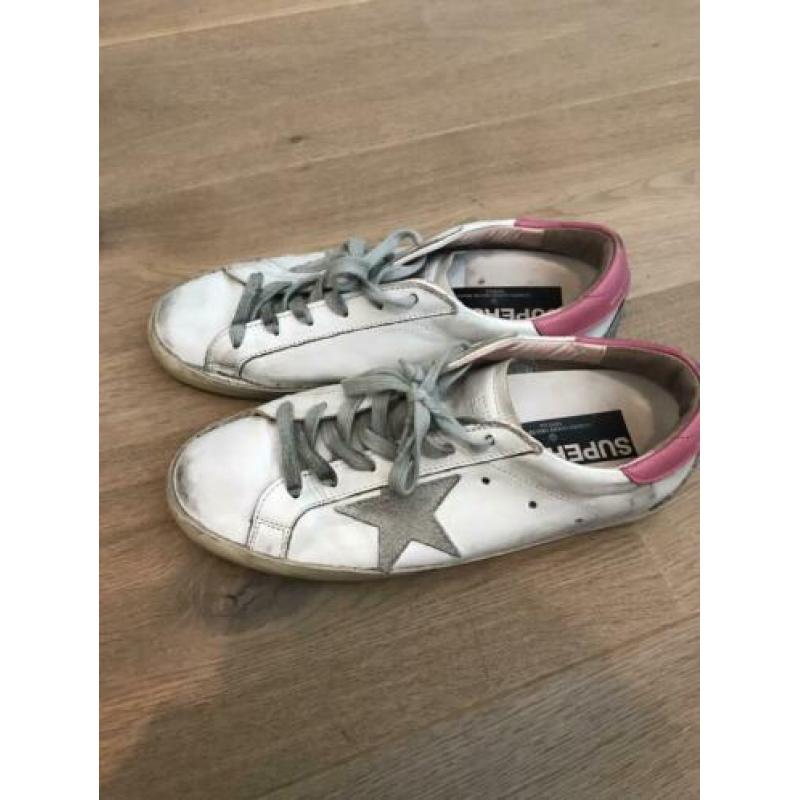 Golden Goose Superstar maat 40 wit met roze