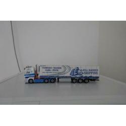 Scania Highline R.G.Trans met KJELL HANSEN SHIPPING trailer.