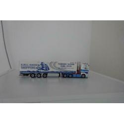 Scania Highline R.G.Trans met KJELL HANSEN SHIPPING trailer.