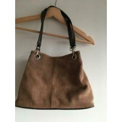 Beige suède handtas