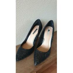 Zwarte glitter pumps te koop mt 39