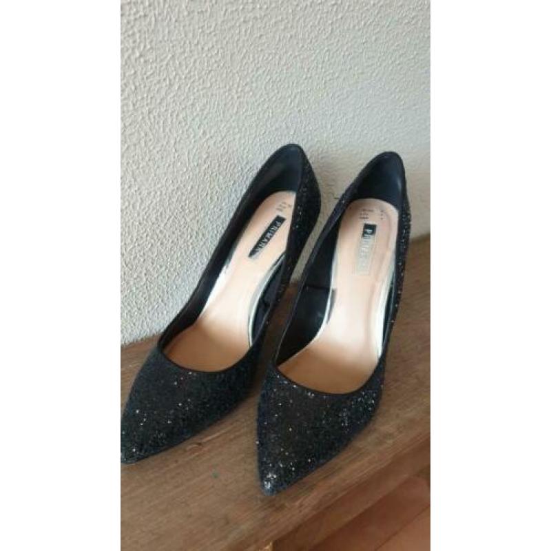 Zwarte glitter pumps te koop mt 39