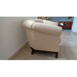 Te koop: beige fauteuil (stof)