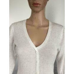 B1211 SuperTrash: wit lang vest vestje tuniek Maat S=36