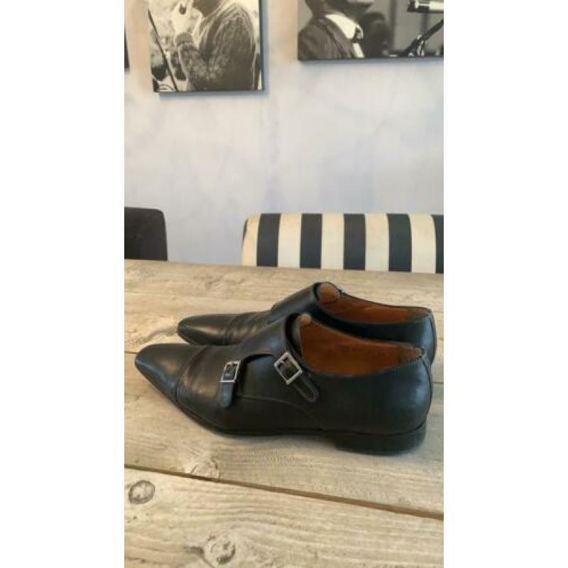 Santoni gesp schoen heren maat 45 / 11 zwart