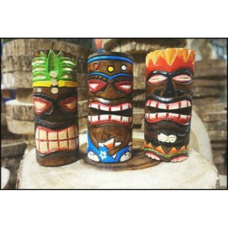 Tiki totem 15cm set van 3