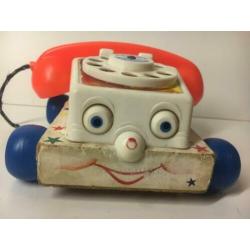 Fisher Price vintage telefoon trektelefoon 1961 cadeautip