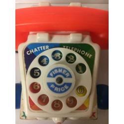 Fisher Price vintage telefoon trektelefoon 1961 cadeautip