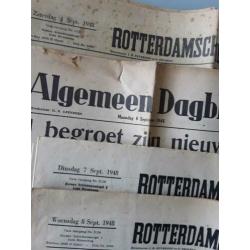 1948: 3x Rotterdamsch Nieuwsbl.+1x A.D. :inhuldiging JULIANA