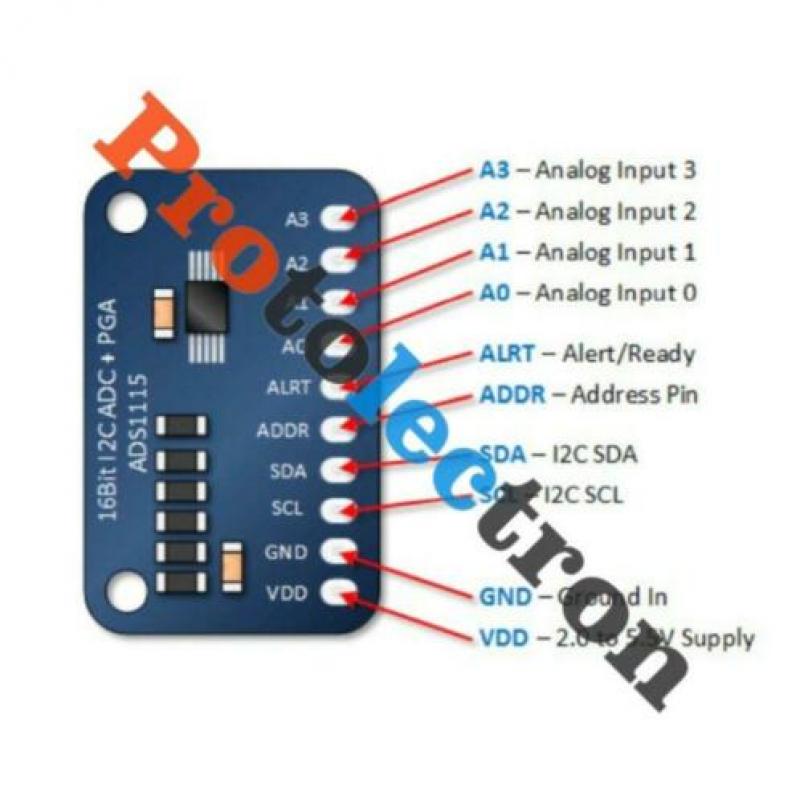 ADS1115 - 16 Bits ADC Module (protolectron)