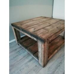 Salontafel hout old look tafel