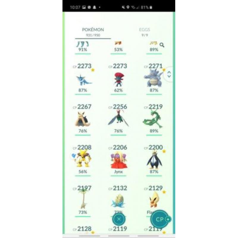 Pokemon go account level 34