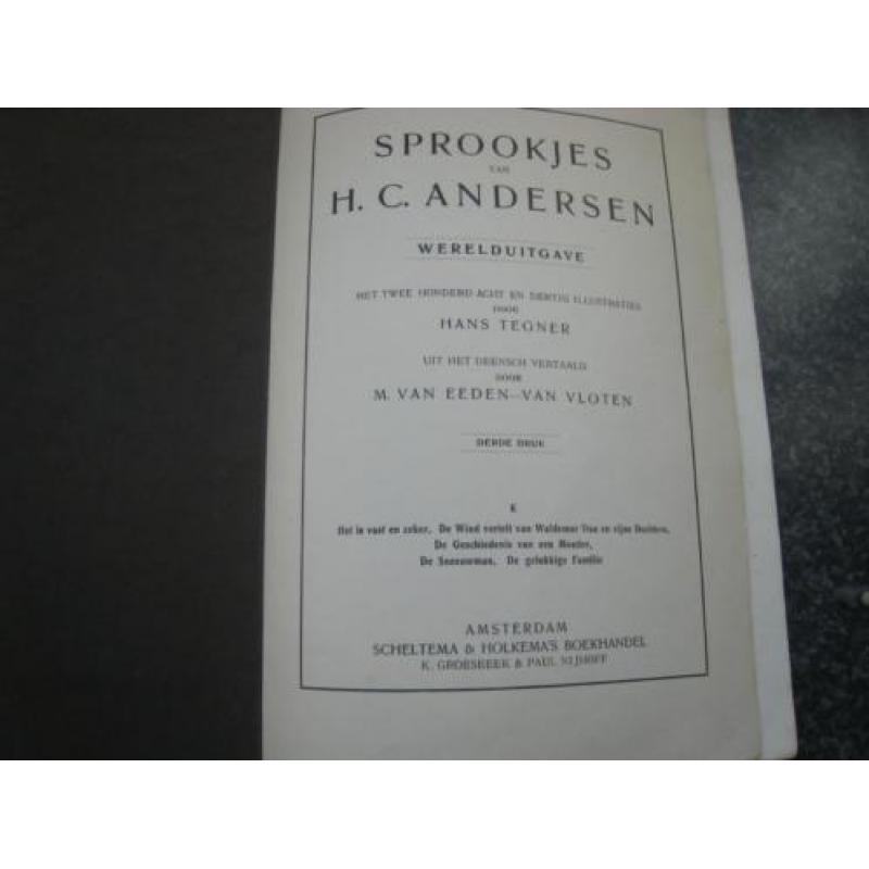 2 boeken-SPROOKJES ANDERSEN-WERELDUITGAVE-3e druk NR G +K