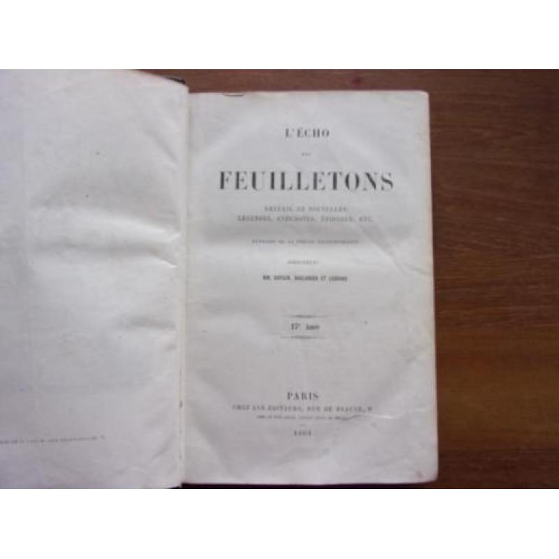 1862, 1863, 1865. Fraaie gravures L'Echo des Feuilletons