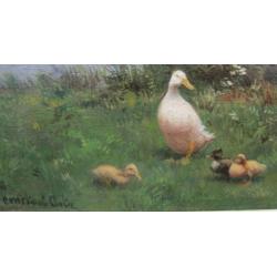 = CONSTANT ARTZ 187-1951 = eendenfamilie in landschap = TOP=