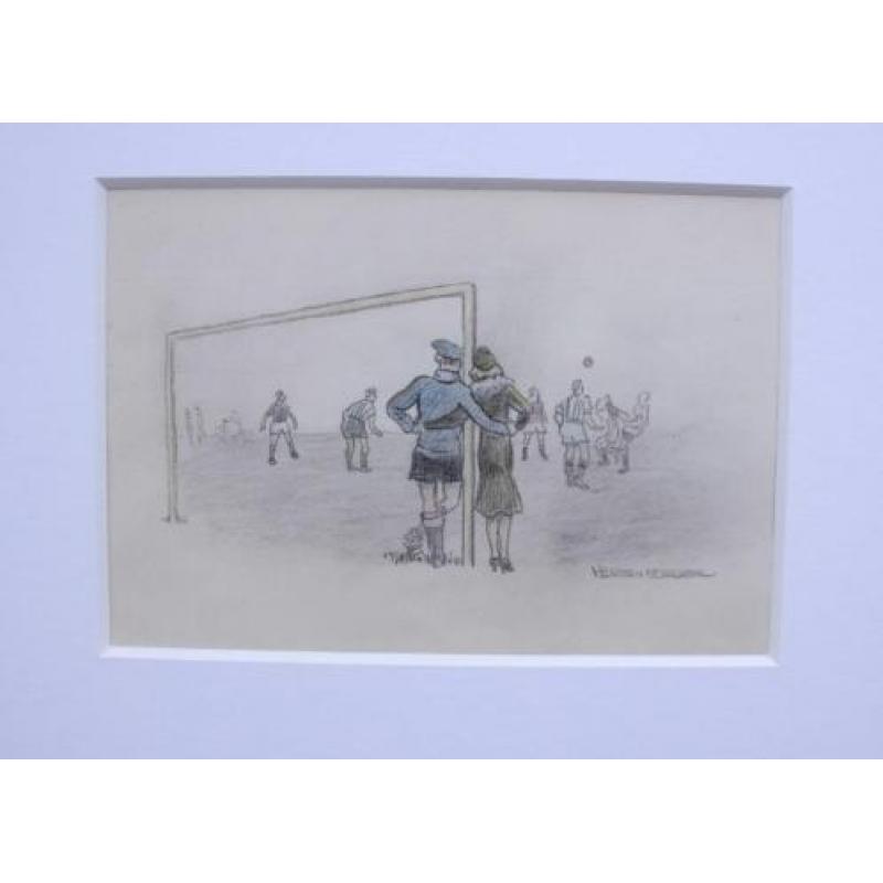 Herman Moerkerk (1879-1949) tekening voetballers