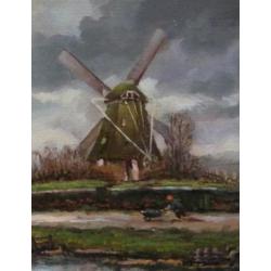 Te koop schilderij van de tinselboer molen