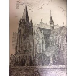 Kopie pentekening St.Nicolaaskerk in Meijel