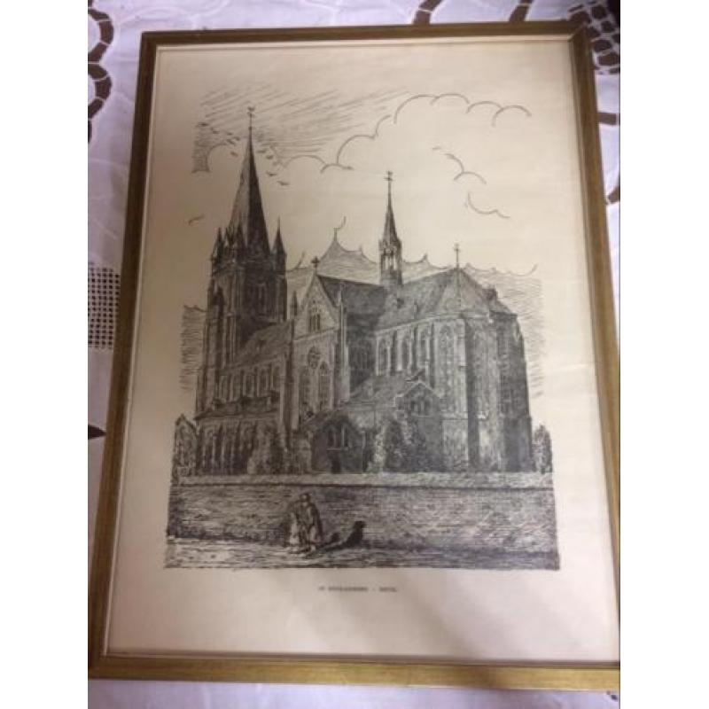 Kopie pentekening St.Nicolaaskerk in Meijel