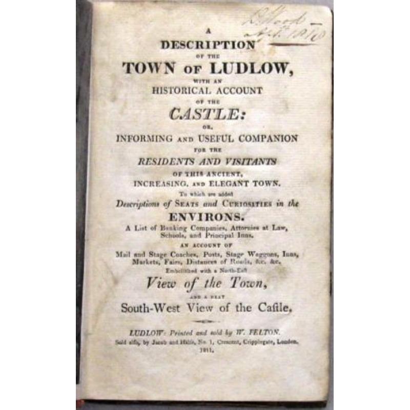 Description of the Town of Ludlow 1811 Shropshire Engeland