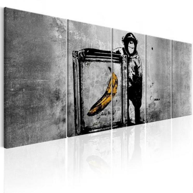 Nieuw canvas schilderij 5 luik Banksy - Hope 240 x 90 cm