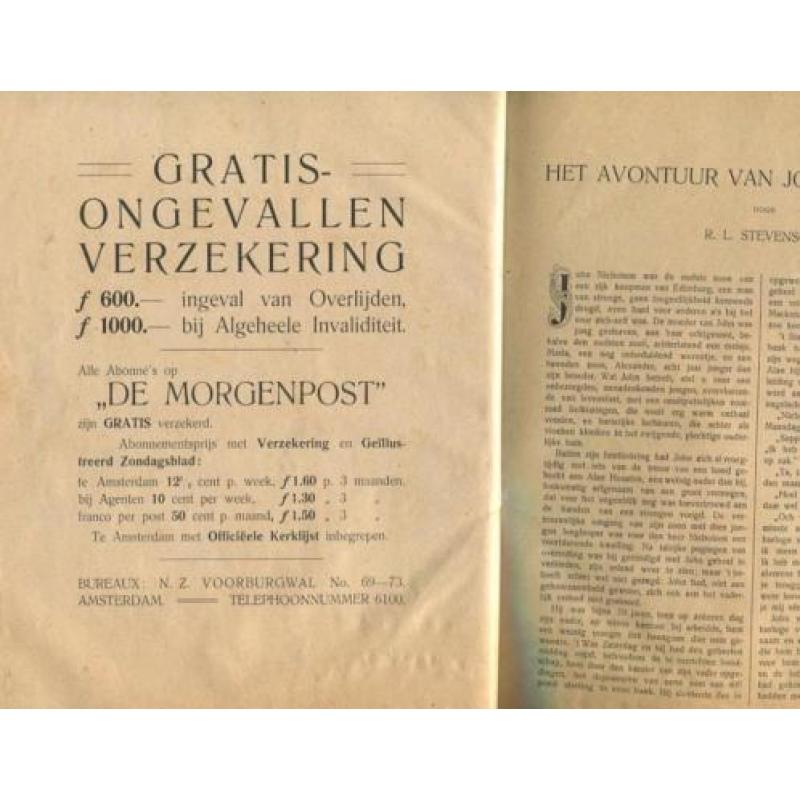 Drie antieke premie-uitgaven De Tijd en De Morgenpost (1912)