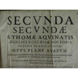 Secunda S Thomae Aquinatis 1663