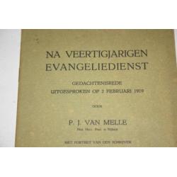 Ds. P.J. van Melle (Nijkerk) - 4 jubileumpreken portretten