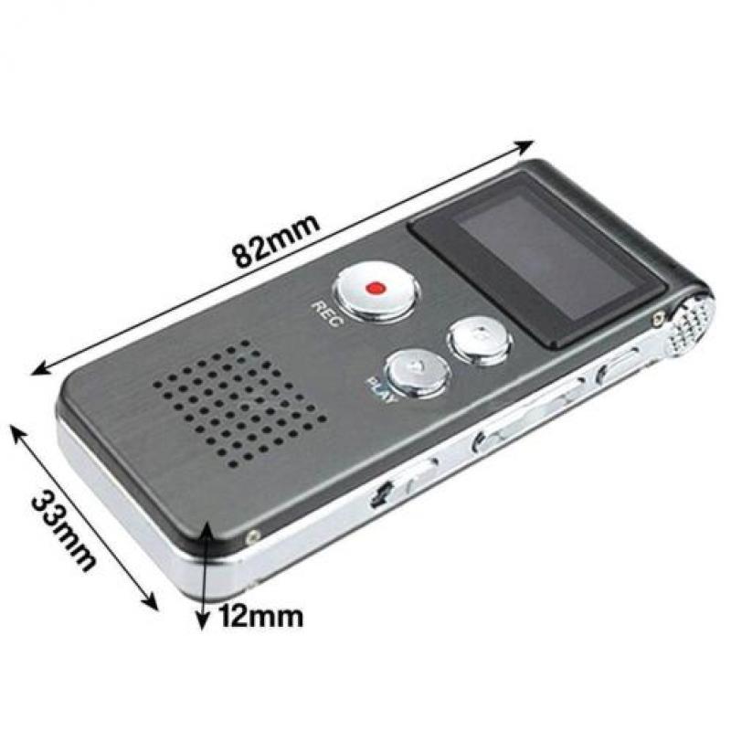 Multifunctionele Voice Audio Memo Recorder 8GB + MP3 Speler