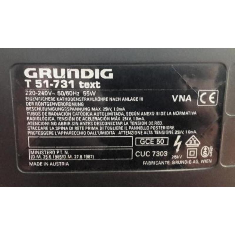 Grundig TV T51 713 Text / Buis TV met afstandsbediening