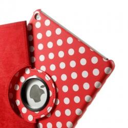 Rood met witte Polka dots iPad Air 2 hoes 360° roteerbaar