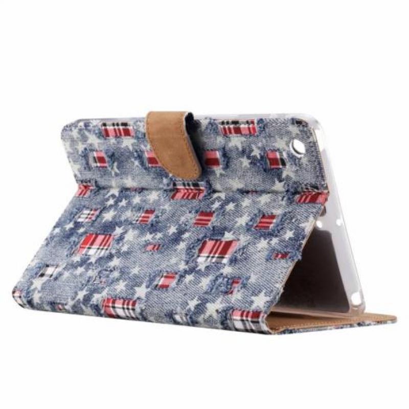 Ntech iPad mini 1 / 2 / 3 Ster & Denim Design Booktype Kuns