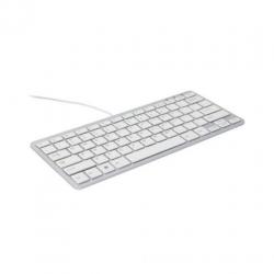 R-go compact toetsenbord, qwerty (us), wit, bedraad