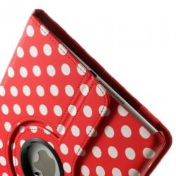 Rood met witte Polka dots iPad Air 2 hoes 360° roteerbaar