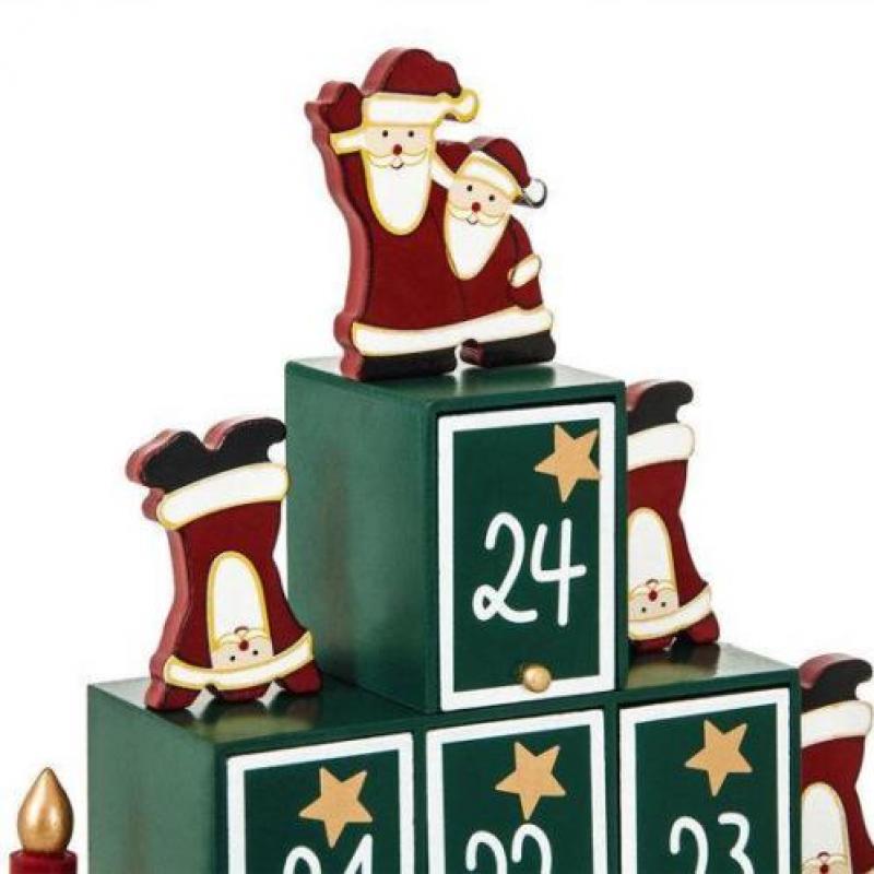 Adventskalender Houten kerstboom, piramide, Kerst, Advent