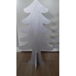 Kerstboom kleur zilver van MDF