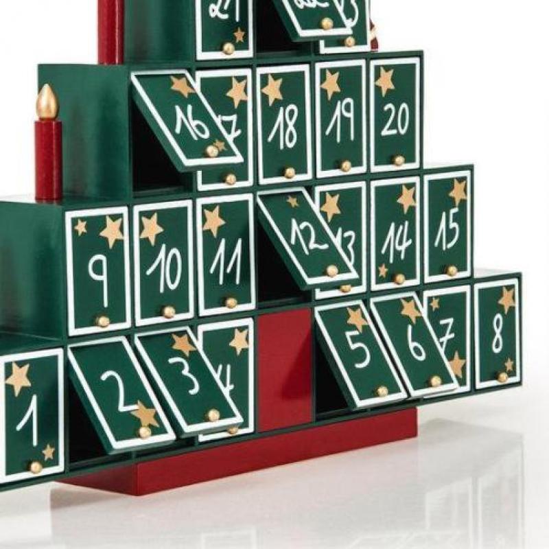 Adventskalender Houten kerstboom, piramide, Kerst, Advent