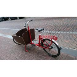 Bakfiets Cargo long met 2 banken en huif