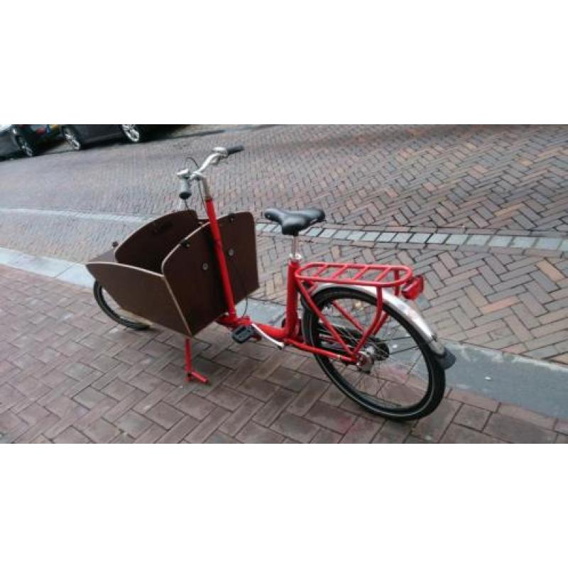 Bakfiets Cargo long met 2 banken en huif