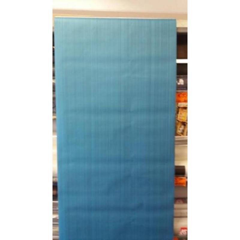 Turquoise blauw vliesbehang €6,50 op=op