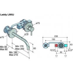 Laddy Inbouw Wastafelmengkraan 005J