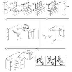 Badmeubelset Differnz The Collection 60x43x61 cm Grijs/Wi...