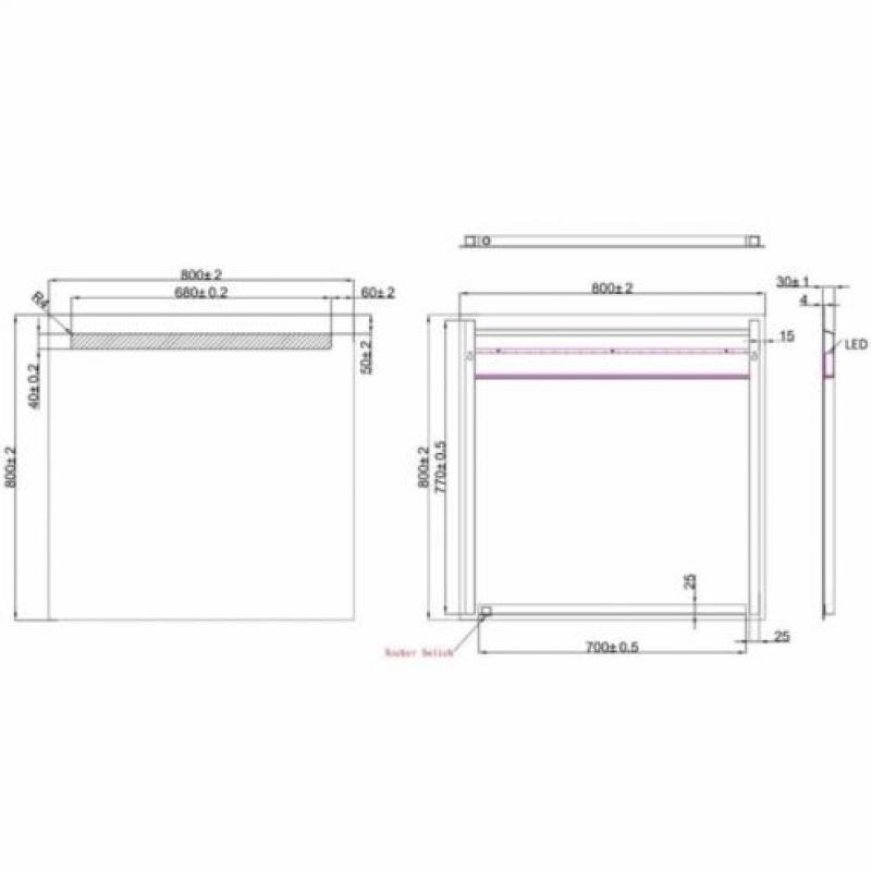 Themis Spiegel Met Led Verlichting 800X800