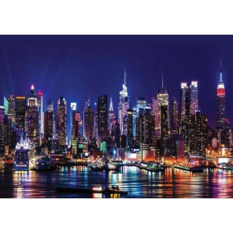 New York by night fotobehang, New York behang *Muurdeco4kids