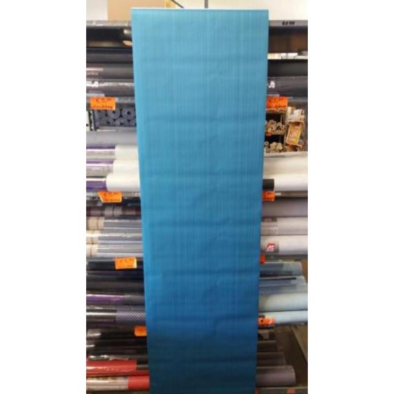 Turquoise blauw vliesbehang €6,50 op=op