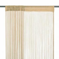 vidaXL Draadgordijnen 100x250 cm beige 2 st