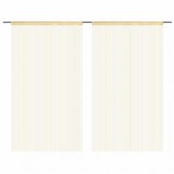 vidaXL Draadgordijnen 100x250 cm beige 2 st