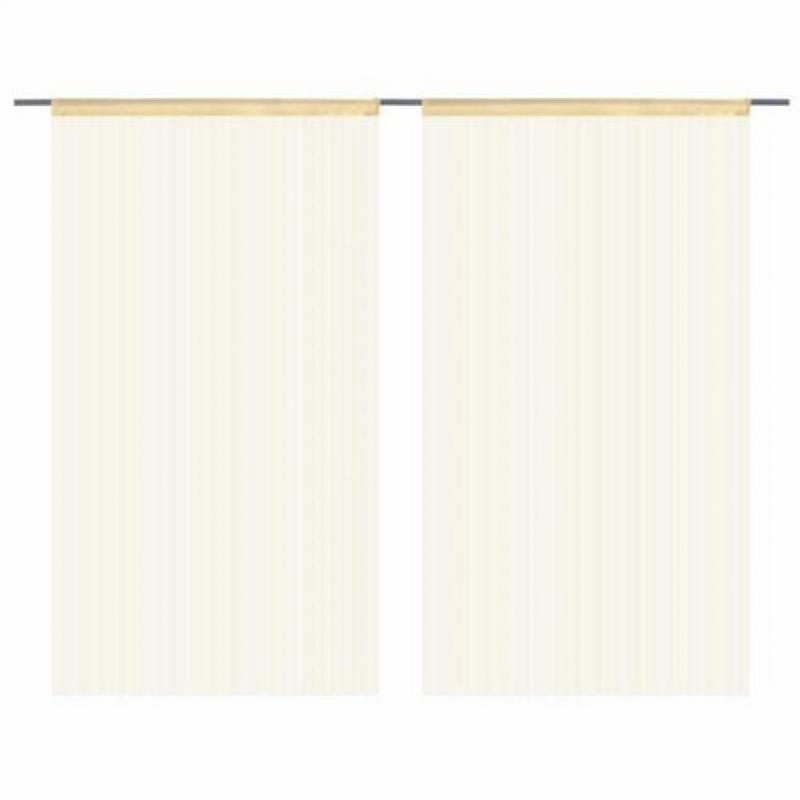 vidaXL Draadgordijnen 100x250 cm beige 2 st