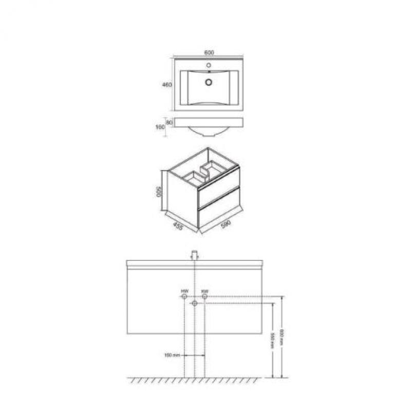 Badmeubel Themis 60 Cm Wit